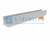 Лоток водоотводный Gidrolica Standart из бетона 14*12,5*100см арт.13803