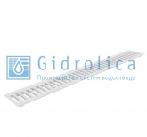 Решетка водоприемная Gidrolica Standart из оцинкованной стали щелевая 13,6*100см арт.508