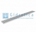 Решетка водоприемная Gidrolica Standart из оцинкованной стали ячеистая 13,6*100см арт.501